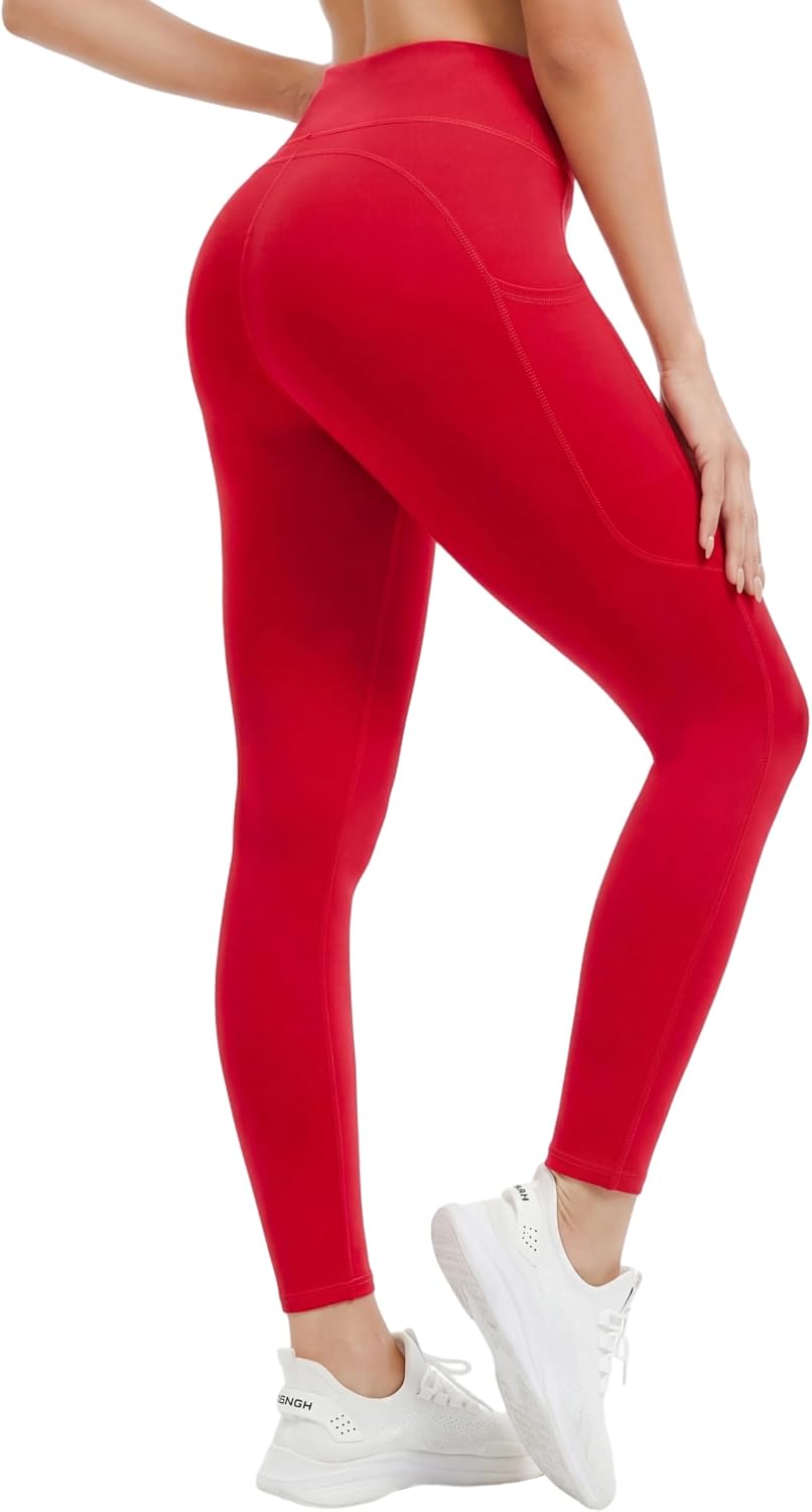 AMLEER High-Rise Leggings with Pockets