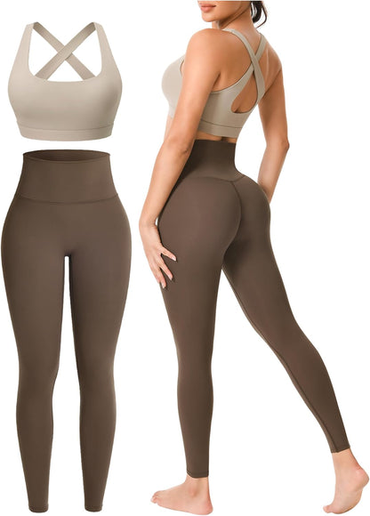 PINKSAVIOR 2-Piece Seamless Yoga Set