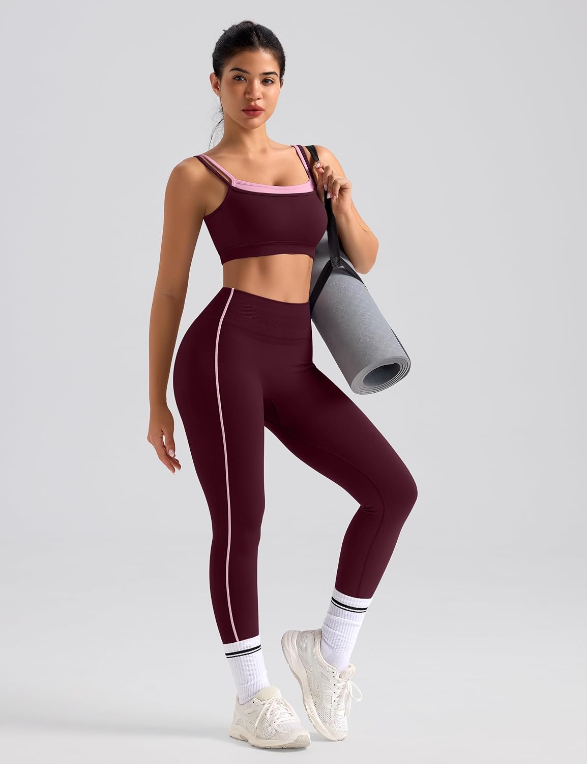 TDIFFUN Workout Top and Bottom Set