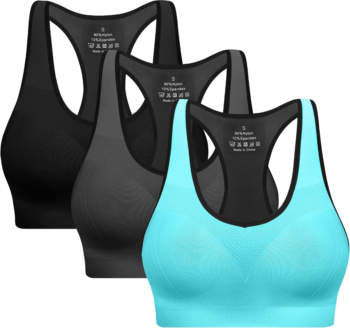 BHRIWRPY Racerback Sports Bra